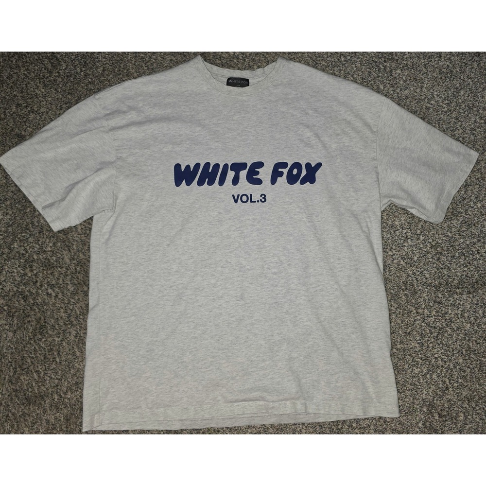 White Fox Boutique Vol 3 Oversized Graphic T-Shirt Grey Marle S/M Cotton Tee